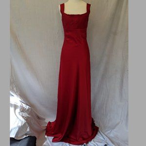 Arden B Floor Length Red Gown